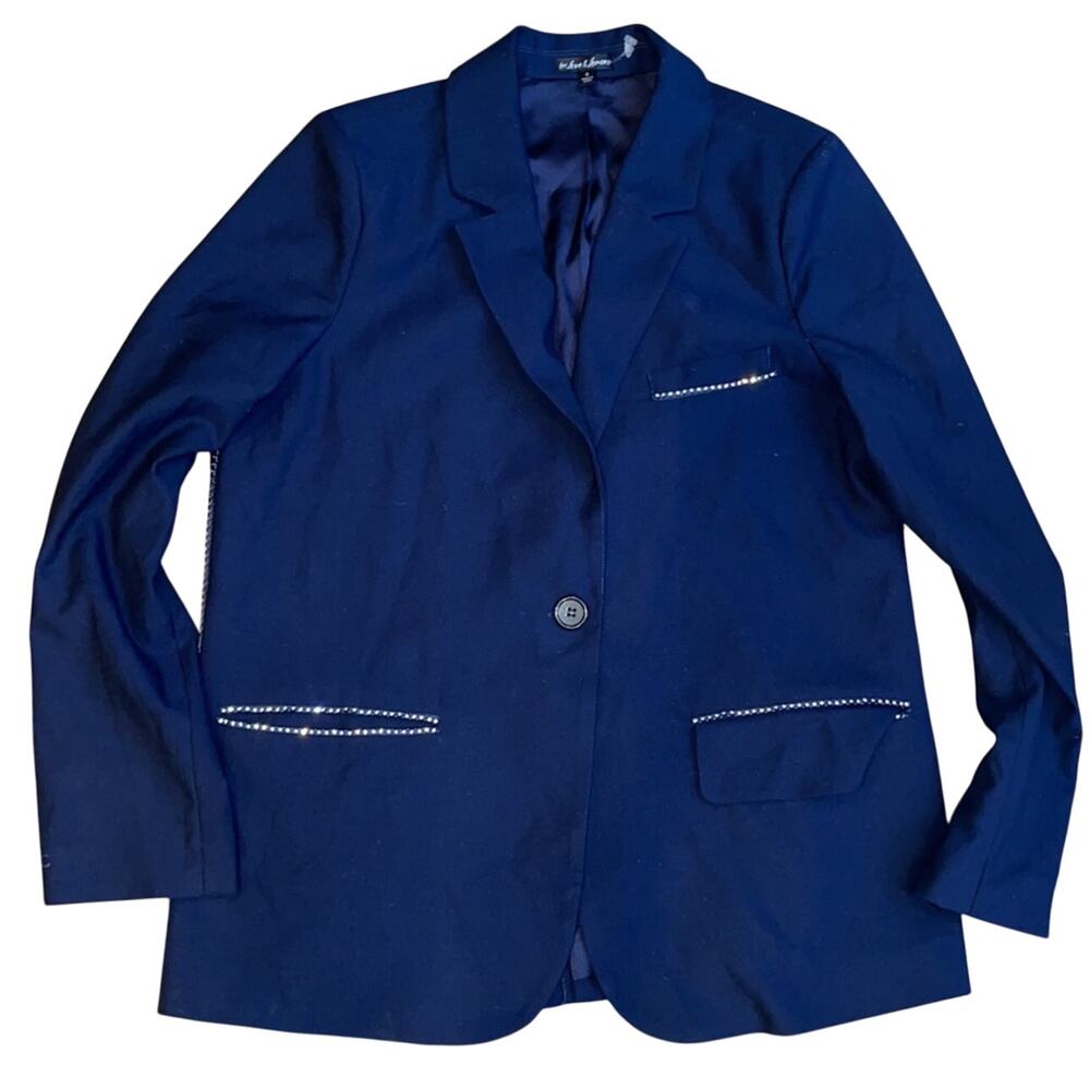For Love & Lemons Navy Blazer w/ Rhinestones